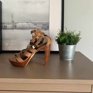 MARE leather gladiator style heeled sandal